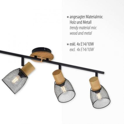 JUST LIGHT. 15194-79 - Reflektor TAMIS 4xE14/10W/230V