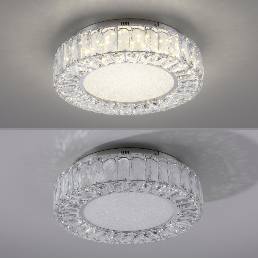 JUST LIGHT. 15221-17 - LED stropna svetilka KULUNKA LED/32W/230V, premer 37 cm, sijajni krom