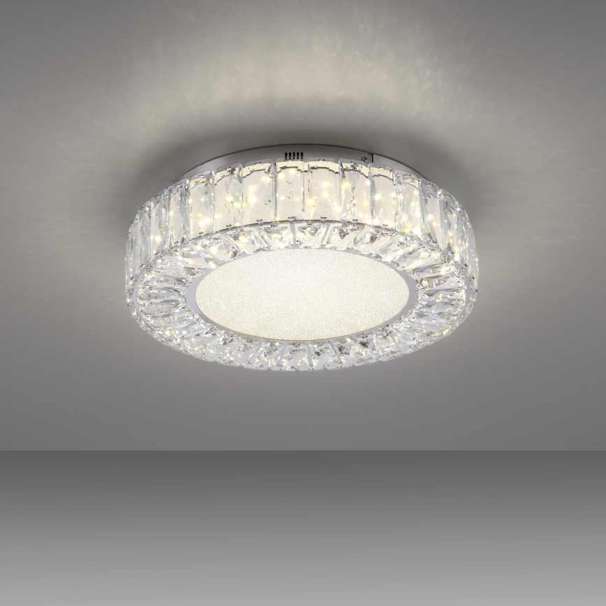JUST LIGHT. 15221-17 - LED stropna svetilka KULUNKA LED/32W/230V, premer 37 cm, sijajni krom