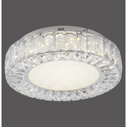 JUST LIGHT. 15221-17 - LED stropna svetilka KULUNKA LED/32W/230V, premer 37 cm, sijajni krom