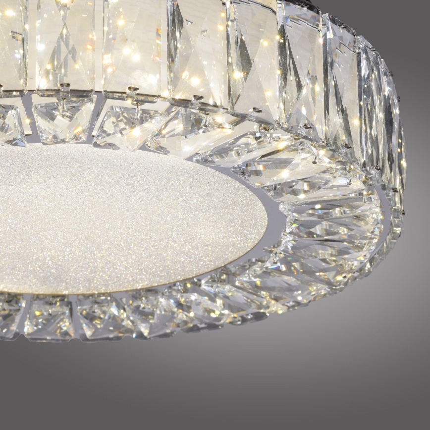 JUST LIGHT. 15221-17 - LED stropna svetilka KULUNKA LED/32W/230V, premer 37 cm, sijajni krom