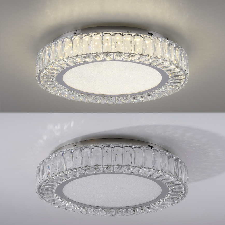JUST LIGHT. 15222-17 - LED stropna svetilka KULUNKA LED/46W/230V premer 50 cm sijajni krom