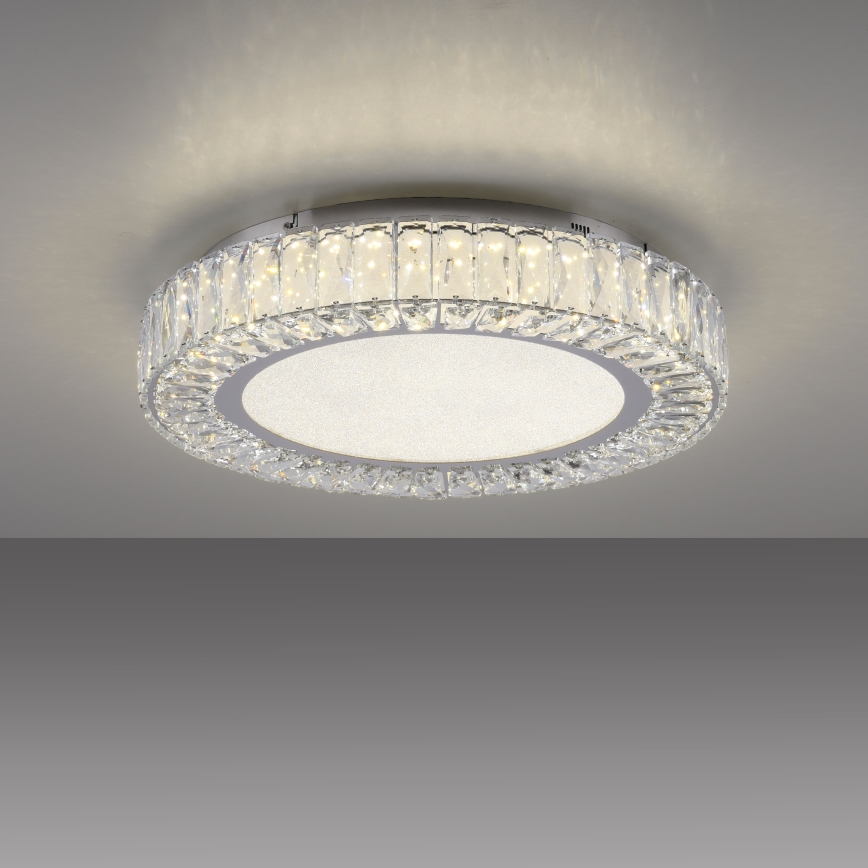 JUST LIGHT. 15222-17 - LED stropna svetilka KULUNKA LED/46W/230V premer 50 cm sijajni krom