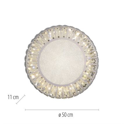 JUST LIGHT. 15222-17 - LED stropna svetilka KULUNKA LED/46W/230V premer 50 cm sijajni krom