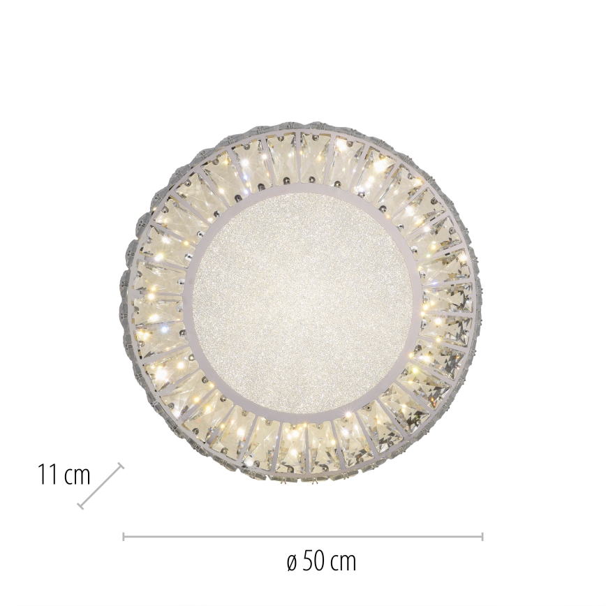 JUST LIGHT. 15222-17 - LED stropna svetilka KULUNKA LED/46W/230V premer 50 cm sijajni krom