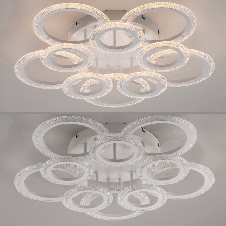 JUST LIGHT. 15268-16 - stropna LED svetilka CRYSTALLO LED/48,5W/230V, premer 68,6 cm, bela