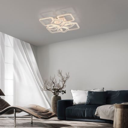 JUST LIGHT. 15269-16 - LED stropna svetilka CRYSTALLO LED/43,5W/230V 49x49 cm bela