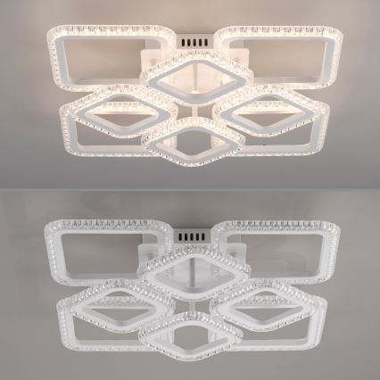 JUST LIGHT. 15269-16 - LED stropna svetilka CRYSTALLO LED/43,5W/230V 49x49 cm bela
