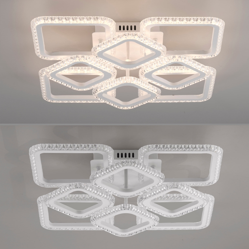 JUST LIGHT. 15269-16 - LED stropna svetilka CRYSTALLO LED/43,5W/230V 49x49 cm bela