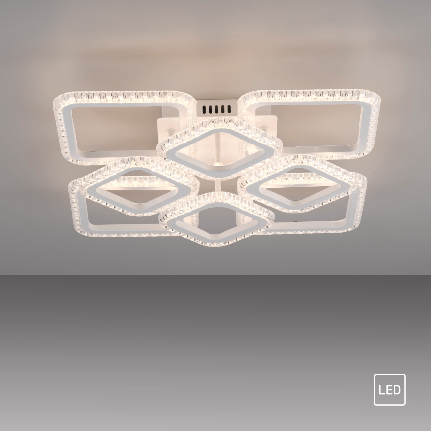 JUST LIGHT. 15269-16 - LED stropna svetilka CRYSTALLO LED/43,5W/230V 49x49 cm bela