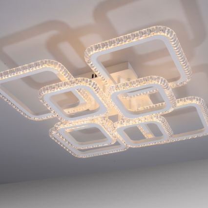 JUST LIGHT. 15269-16 - LED stropna svetilka CRYSTALLO LED/43,5W/230V 49x49 cm bela