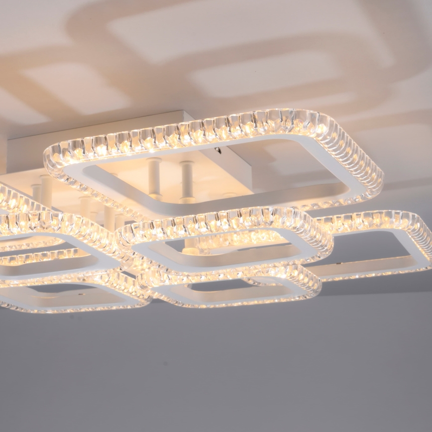 JUST LIGHT. 15269-16 - LED stropna svetilka CRYSTALLO LED/43,5W/230V 49x49 cm bela