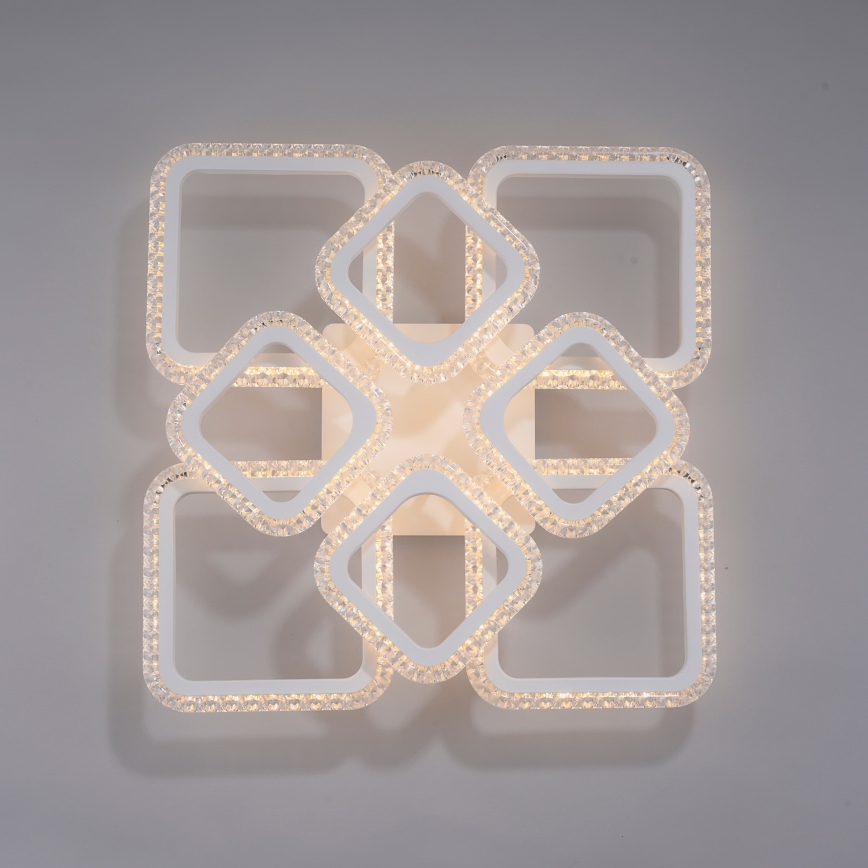JUST LIGHT. 15269-16 - LED stropna svetilka CRYSTALLO LED/43,5W/230V 49x49 cm bela