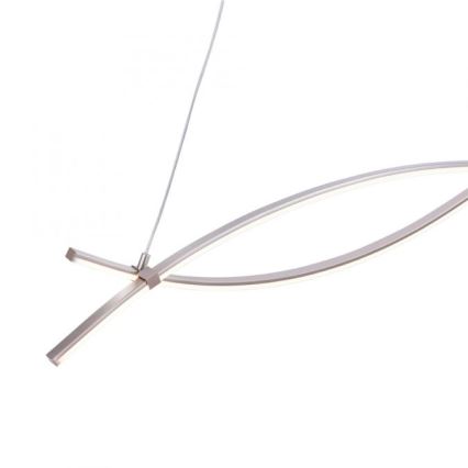 JUST LIGHT. 15382-55 - LED Lestenec na vrvici MAJA 2xLED/8,4W/230V mat krom
