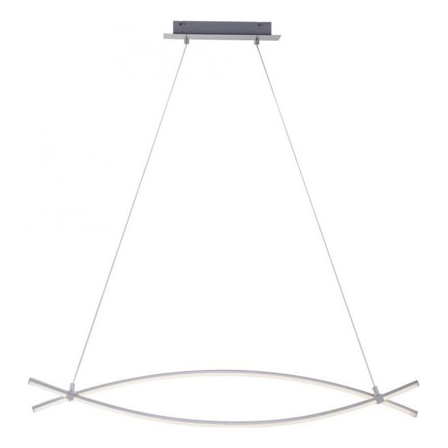 JUST LIGHT. 15382-55 - LED Lestenec na vrvici MAJA 2xLED/8,4W/230V mat krom