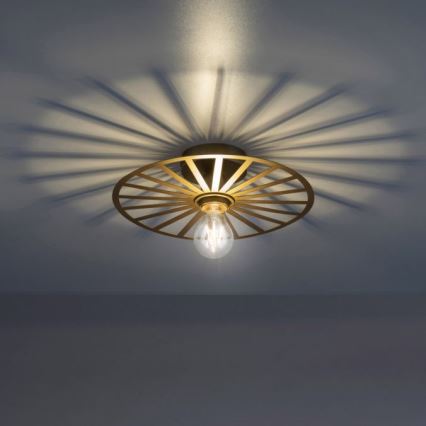 JUST LIGHT. 15635-60 - Stropna svetilka SPIKE 1xE27/40W/230V pr. 30 cm medenina