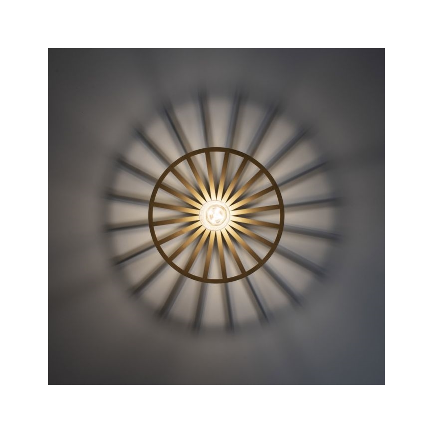 JUST LIGHT. 15635-60 - Stropna svetilka SPIKE 1xE27/40W/230V pr. 30 cm medenina