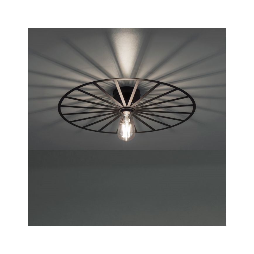JUST LIGHT. 15636-18 - Stropna svetilka SPIKE 1xE27/40W/230V pr. 50 cm črna
