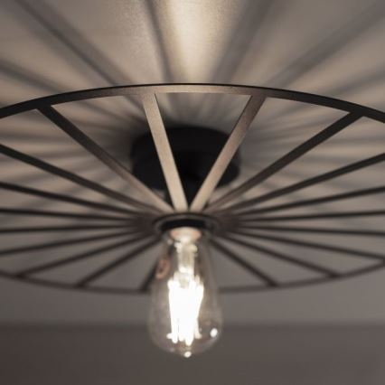 JUST LIGHT. 15636-18 - Stropna svetilka SPIKE 1xE27/40W/230V pr. 50 cm črna