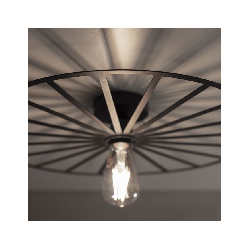 JUST LIGHT. 15636-18 - Stropna svetilka SPIKE 1xE27/40W/230V pr. 50 cm črna