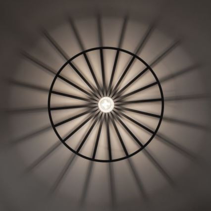 JUST LIGHT. 15636-18 - Stropna svetilka SPIKE 1xE27/40W/230V pr. 50 cm črna