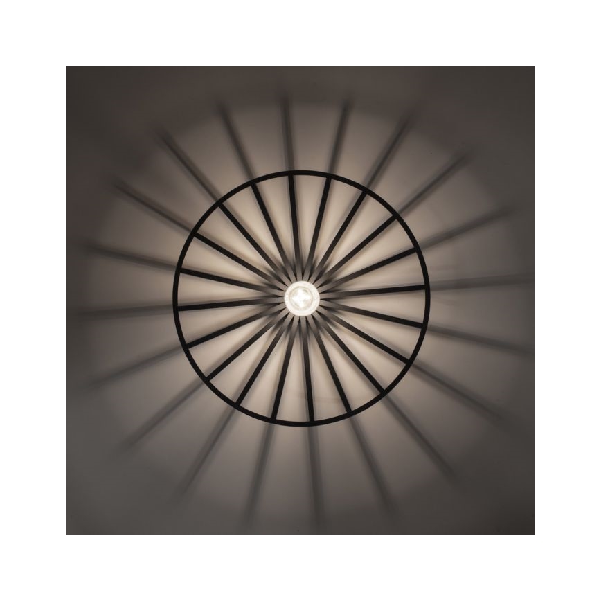 JUST LIGHT. 15636-18 - Stropna svetilka SPIKE 1xE27/40W/230V pr. 50 cm črna