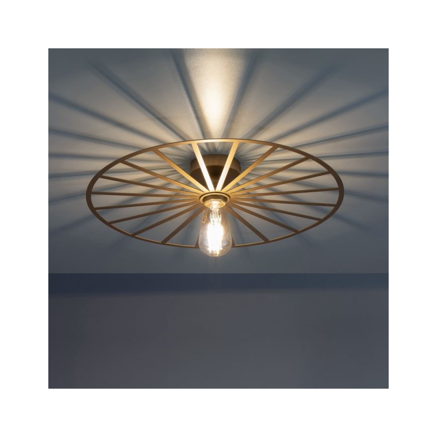 JUST LIGHT. 15636-60 - Stropna svetilka SPIKE 1xE27/40W/230V pr. 50 cm medenina