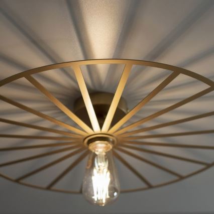 JUST LIGHT. 15636-60 - Stropna svetilka SPIKE 1xE27/40W/230V pr. 50 cm medenina