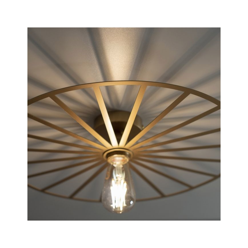 JUST LIGHT. 15636-60 - Stropna svetilka SPIKE 1xE27/40W/230V pr. 50 cm medenina