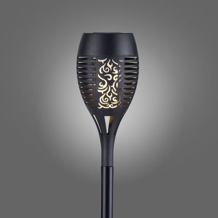 JUST LIGHT. 19106-18-3 - SET 3x LED Solarna svetilka FACKEL LED/0,24W/1,2V 200 mAh IP44 črna