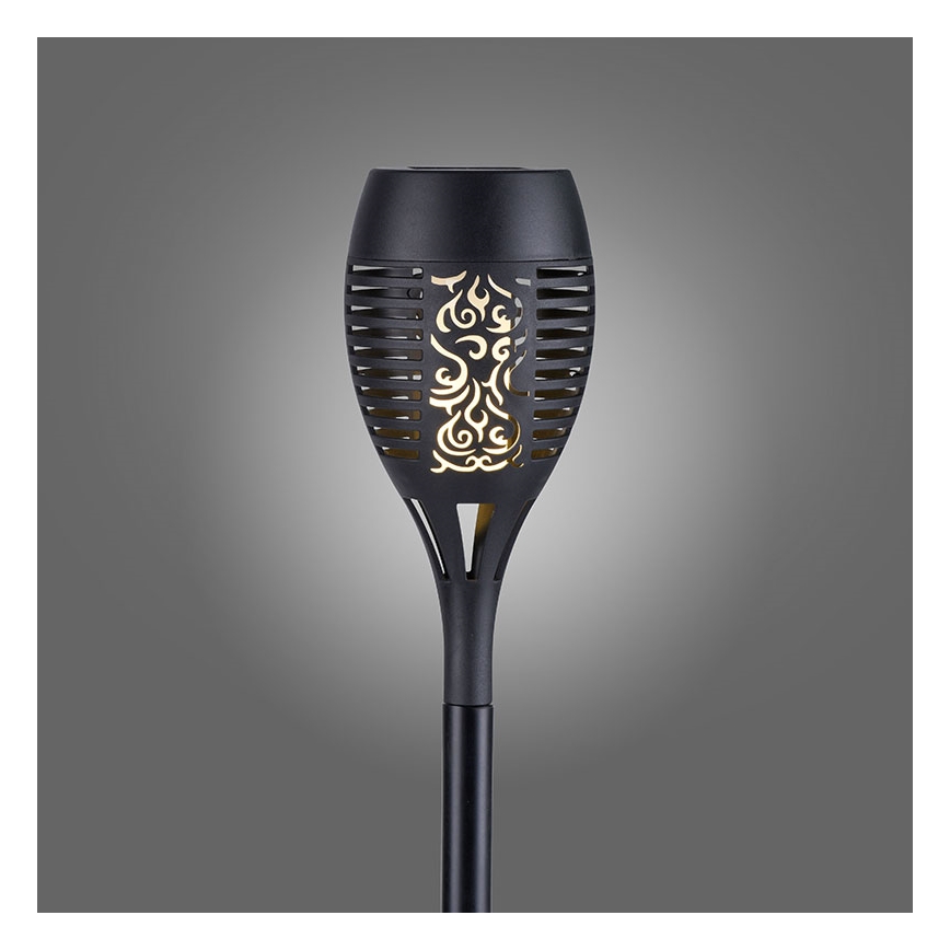 JUST LIGHT. 19106-18-3 - SET 3x LED Solarna svetilka FACKEL LED/0,24W/1,2V 200 mAh IP44 črna