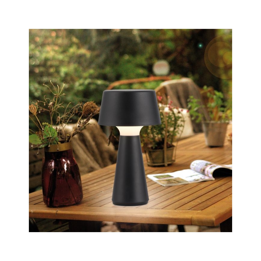JUST LIGHT. 19260-18 - LED Zatemnitven na dotik zunanji svetilka ABERA LED/3W/3,7V 2000 mAh USB IP54 črna