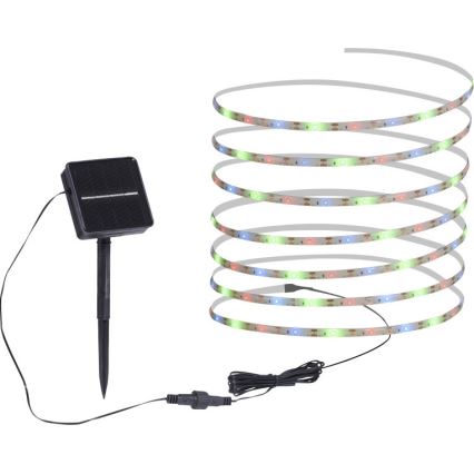JUST LIGHT. 19971-18 - LED RGB sončni trak TEANIA LED/3,7V 5 m 1200 mAh IP44 črna