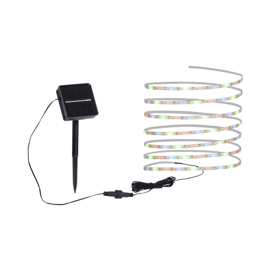 JUST LIGHT. 19971-18 - LED RGB sončni trak TEANIA LED/3,7V 5 m 1200 mAh IP44 črna