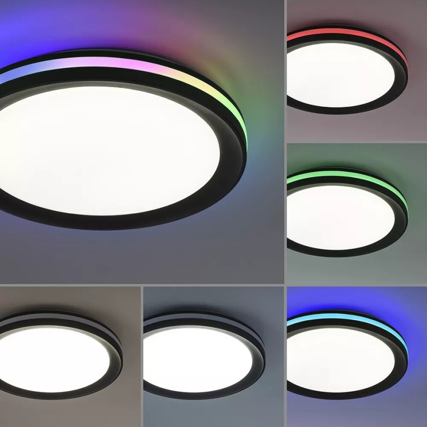 JUST LIGHT. 7509018 - LED RGBW Zatemnitvena stropna svetilka GANGES LED/24W/230V 2700-5000K + Daljinski upravljalnik