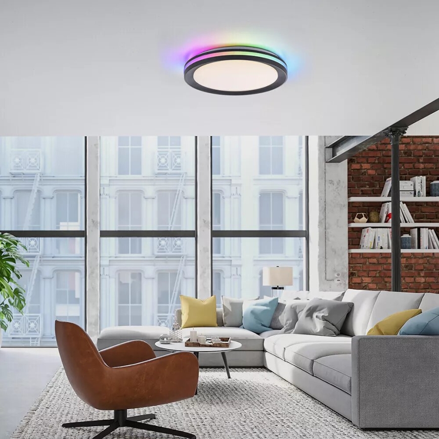 JUST LIGHT. 7509018 - LED RGBW Zatemnitvena stropna svetilka GANGES LED/24W/230V 2700-5000K + Daljinski upravljalnik