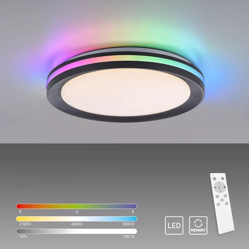 JUST LIGHT. 7509018 - LED RGBW Zatemnitvena stropna svetilka GANGES LED/24W/230V 2700-5000K + Daljinski upravljalnik