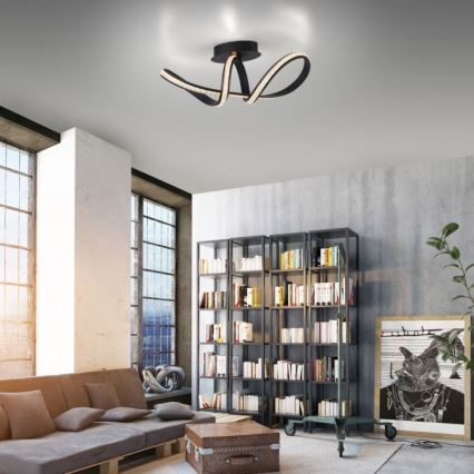 JUST LIGHT. 8475-18 - LED Zatemnitveni lestenec BRILLA LED/29W/230V črna