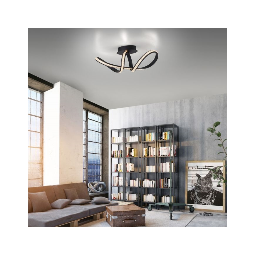 JUST LIGHT. 8475-18 - LED Zatemnitveni lestenec BRILLA LED/29W/230V črna