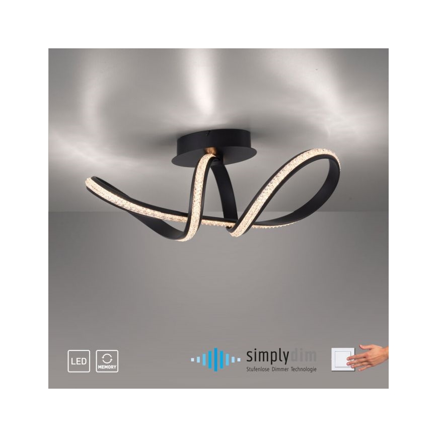 JUST LIGHT. 8475-18 - LED Zatemnitveni lestenec BRILLA LED/29W/230V črna