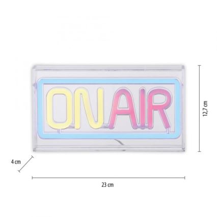 JUST LIGHT. 85013-70 - LED Neonska namizna dekoracija NEON LED/4W/5V On Air