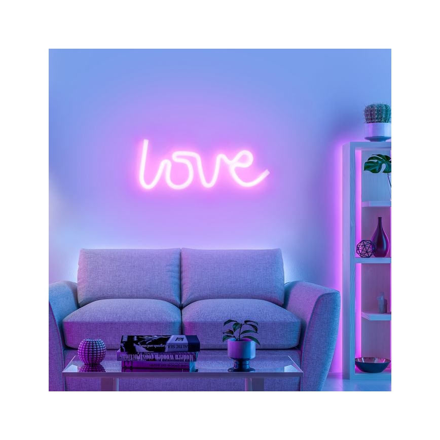 JUST LIGHT. 85021-87 - LED Neonska stenska dekoracija NEON LED/6,5W/5V Love