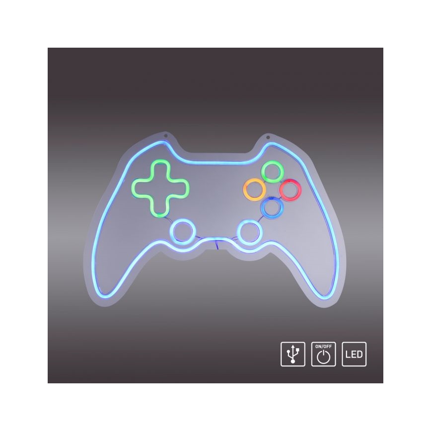 JUST LIGHT. 85022-70 - LED Neonska stenska dekoracija NEON 1xLED/6,5W/5V gamer