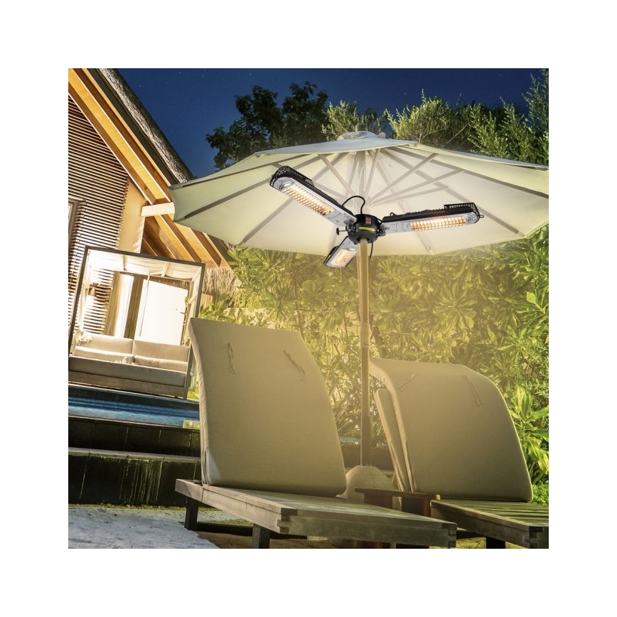 JUST LIGHT. 99513-18 - Zunanji grelec GLOW 3x650W/1300W/2000W/230V IP34