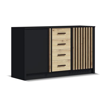 Kabinet TAYLER črna/hrast craft