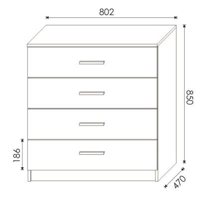 Kabinet TIMON hrast craft/črna