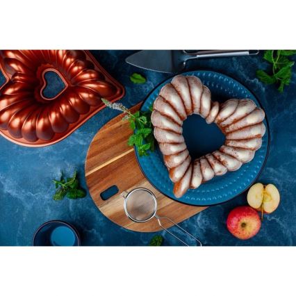 Kalup za kuglof KITCHISIMO v obliki srca, bakren