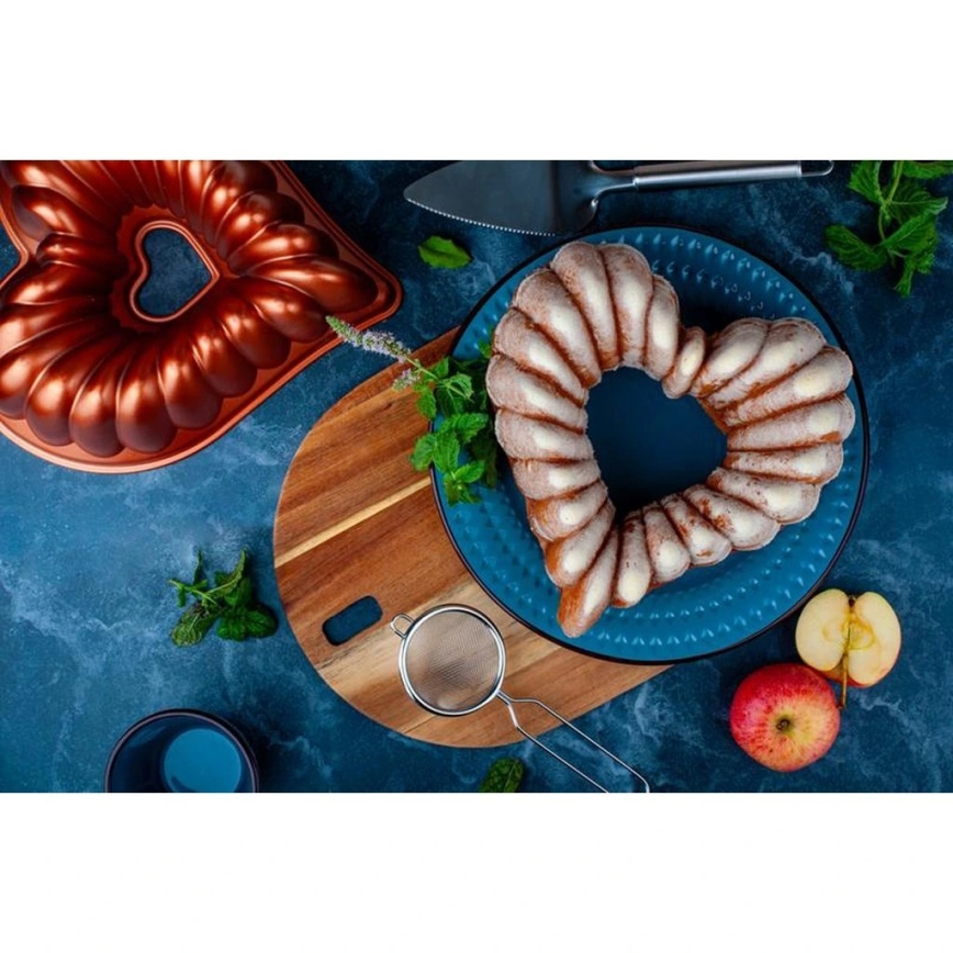 Kalup za kuglof KITCHISIMO v obliki srca, bakren