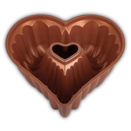 Kalup za kuglof KITCHISIMO v obliki srca, bakren