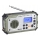 Kampirski radio z ročico, sončnim panelom in LED svetilko s funkcijo powerbanke 5V/3xAAA/2000 mAh IPX4 zelena